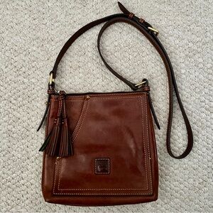 Dooney & Bourke Florentine Leather Crossbody Bag Cognac